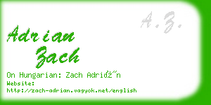 adrian zach business card